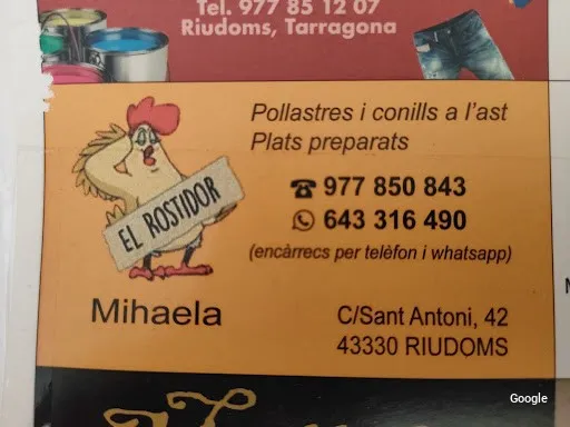 Vegetariana El Rostidor. Pollos y Conejos al Ast