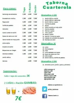 Otras cocinas españolas Taberna Cuarterola